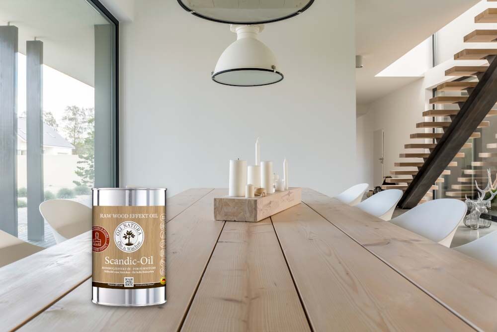 Масло за сурово дърво OLI NATURA Sandic Oil за маси и декорация