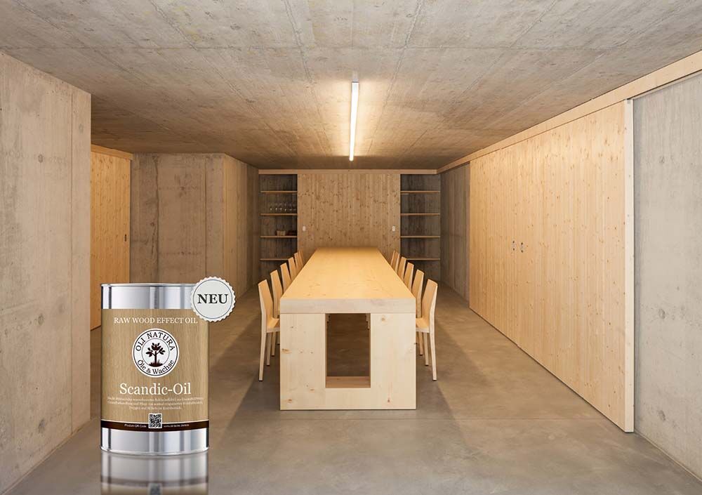 Масло за сурово дърво OLI NATURA Sandic Oil за мебели и вътрешна декорация