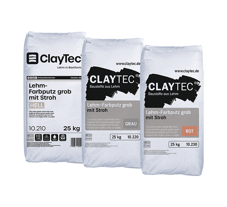 Цветна декоративна глинена мазилка със слама